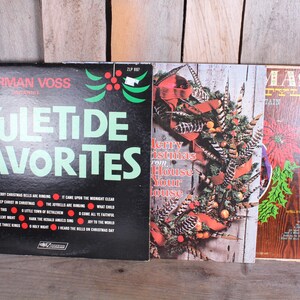 Lot 3 Vintage Christmas Record Albums LPs Vinyl Compilation Herman Voss Country