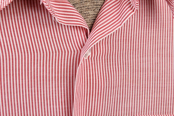 1980s Mens Red Striped Manhattan Dura Brite Long … - image 4