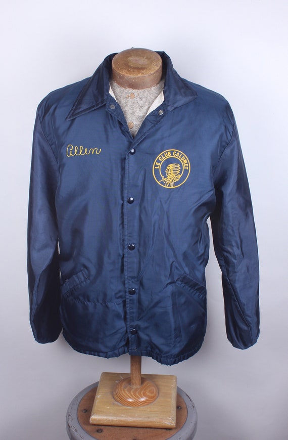 1990s Blue Nylon Le Club Calumet Men's Club Jacket