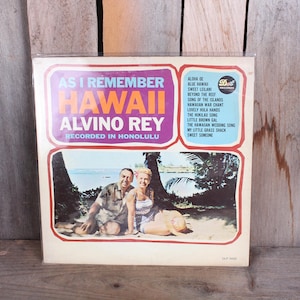 1962 Alvino Rey As I Remember Hawaii Tropical Tiki Vinyl Record LP Album