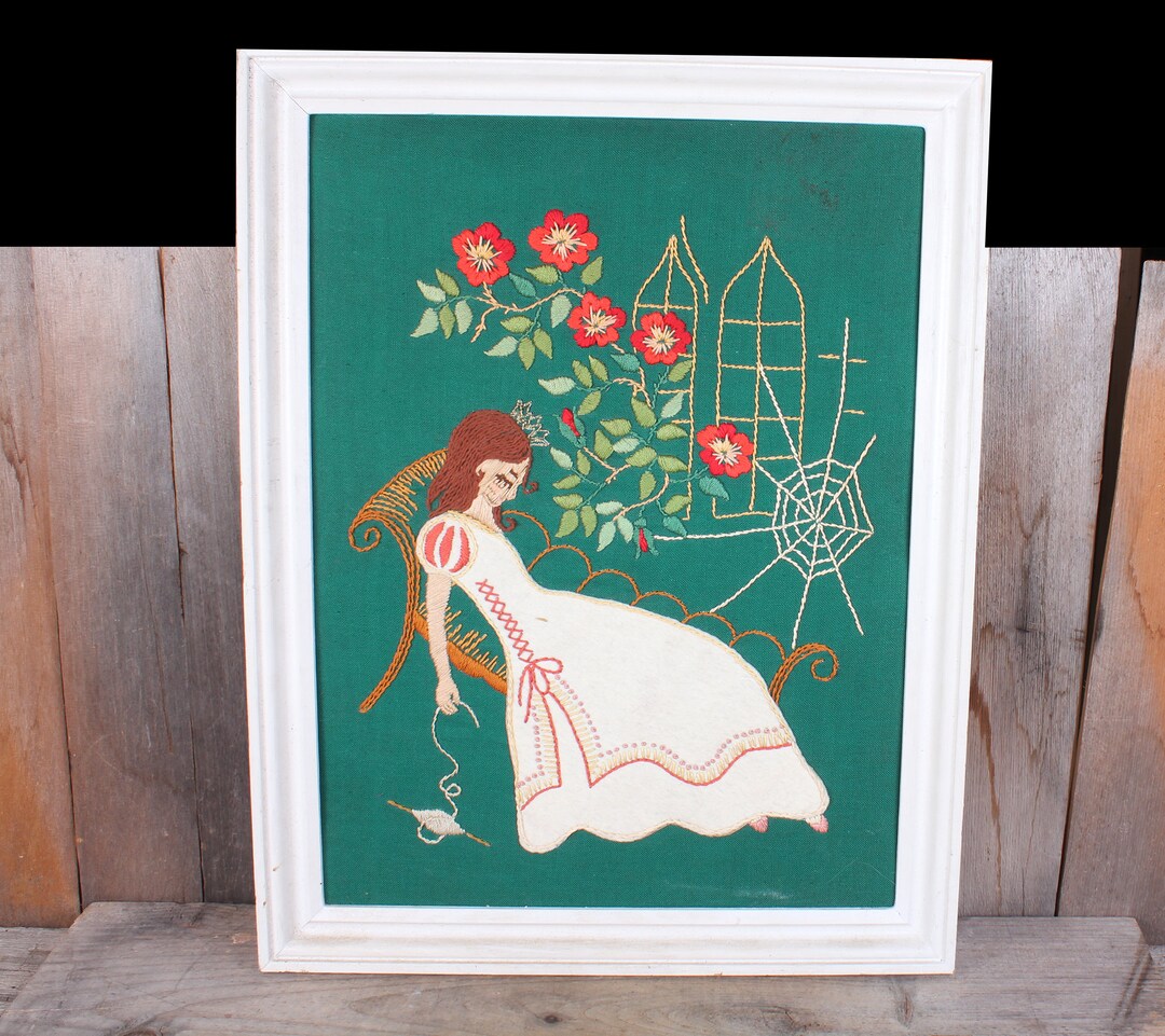 Vintage Needlepoint Nursery Rhyme Fairy Tale Spider  Etsy