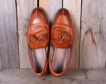 Vintage 70's 80's Florsheim Imperial Bright White Leather Loafers