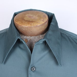 Vintage Green Workwear Shirt: Fox and Ginn, Chain Stitched 'Howard', Size 16 Large bild 3