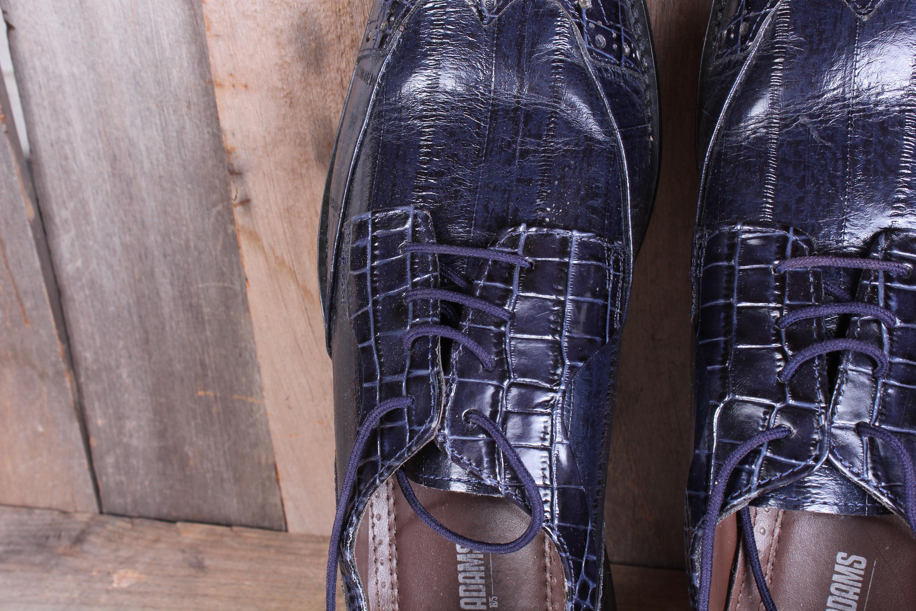 Vintage Stacy Adams Croc Lace Up Loafers Men\'s Size 10 $20 Stacy Adams Men main image 2
