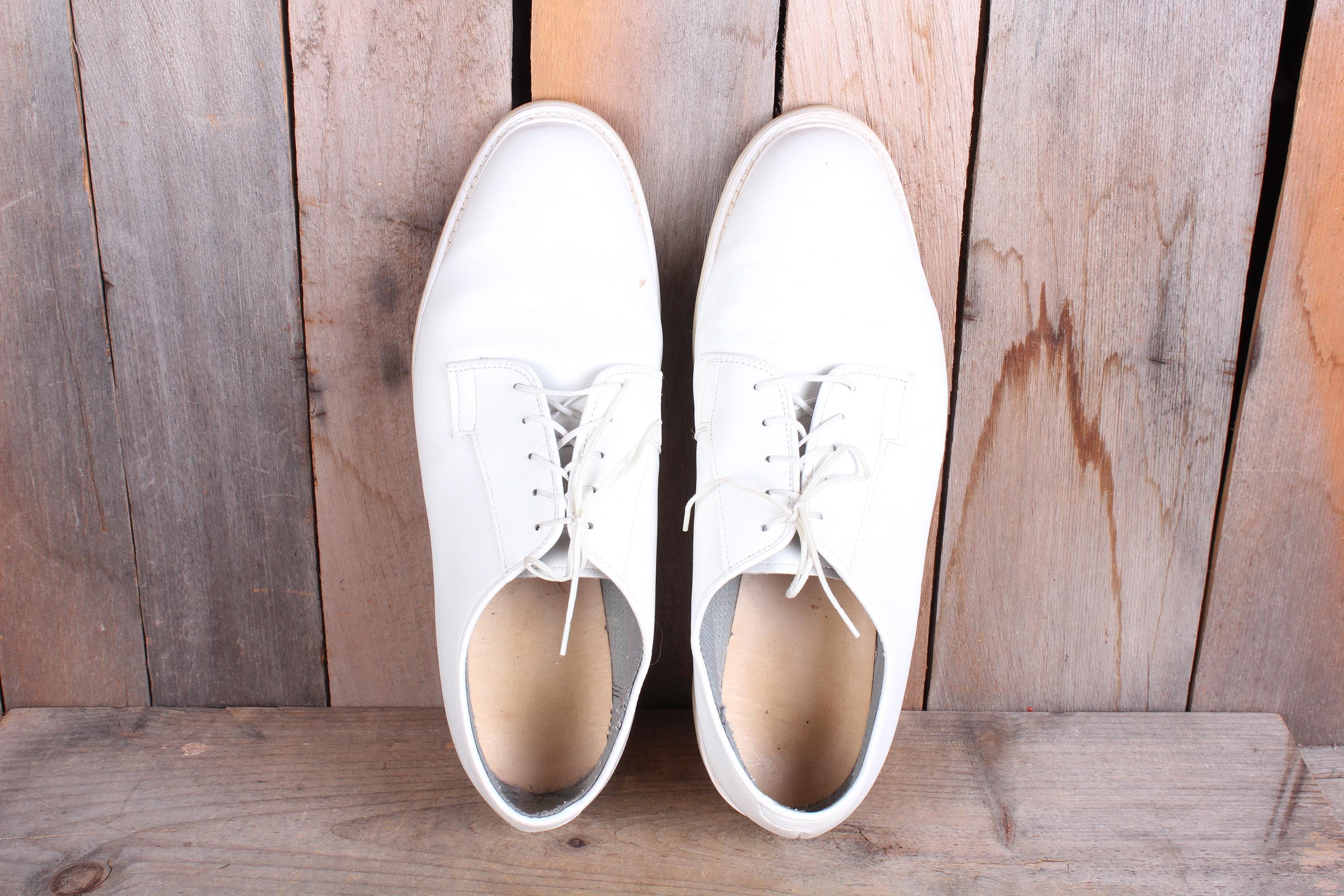 Mens Vintage White Dress Shoes - Etsy display picture 1
