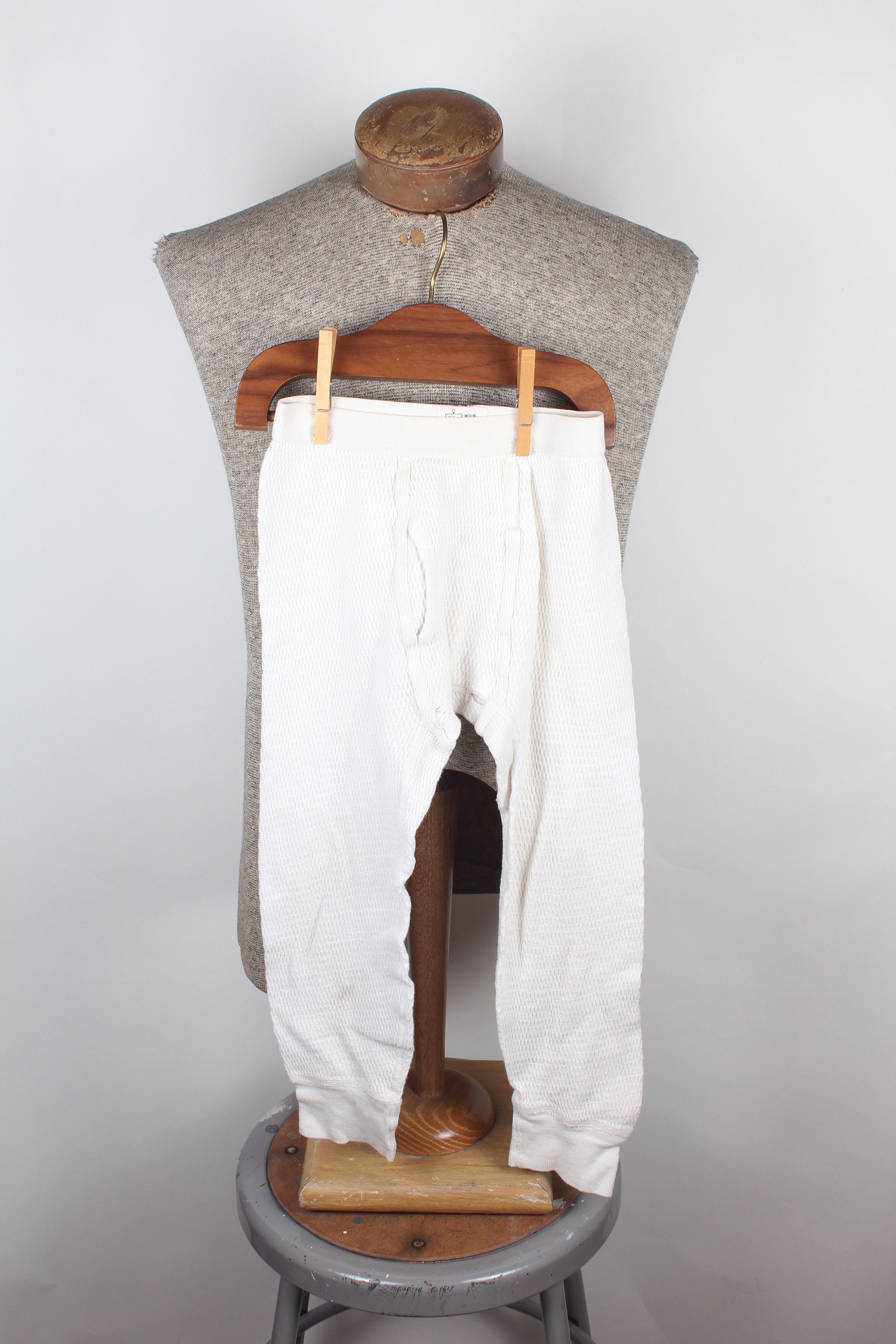 1980s Era Thermal Pants Long Underwear Kmart Brand Elastic Ankles