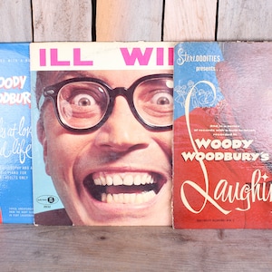Vintage 1960's Lot of 3 Novelty Comedy Records Ill Will Woody Woodybury Risque Raunchy Comedy Pinup