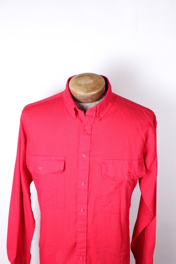 Vintage Red Van Heusen Brand Men's Camp Casual Button Shirt Size Large  Cotton Poly Blend -  Canada