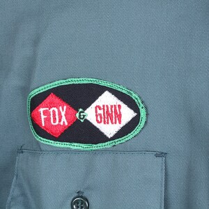 Vintage Green Workwear Shirt: Fox and Ginn, Chain Stitched 'Howard', Size 16 Large bild 5