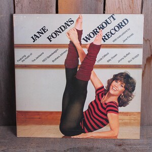 Vintage 1980s Jane Fonda Workout Record Aerobics Kitsch Vinyl