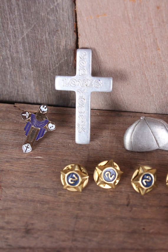 Vintage Lot Pins Masonic Jewelry Tie Tacks Servic… - image 2