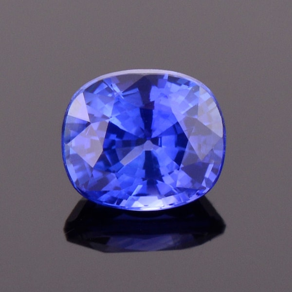 Excellent Ceylon Blue Sapphire Gemstone, 1.18 cts., 6.2x5.4 mm., Cushion Shape