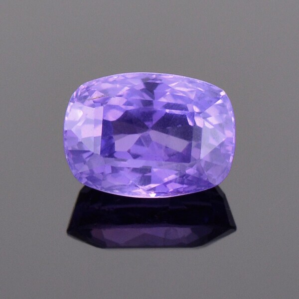 Exceptional Bright Purple Sapphire Gemstone from Sri Lanka, 2.32 cts., 8x6 mm., Cushion Shape