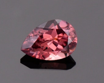 SALE! Glittery Rose Pink Zircon Gemstone from Tanzania, 2.89 cts., 9.8 x 6.8 mm., Pear Shape.