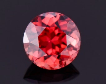 SALE! Stunning Peachy Rose Zircon Gemstone from Tanzania, 3.70 cts., 8.5 mm., Round Shape