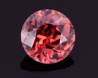 Gorgeous Peachy Pink Zircon Gemstone from Tanzania, 1.92 cts., 7 mm., Round Shape