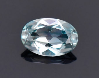 SALE! Lovely Natural Silver Blue Sapphire Gemstone from Montana 0.51 cts., 6x4 mm., Oval Shape