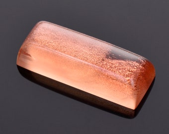 Exceptional Copper Shiller Sunstone Cabochon Gem, 10.58 cts., 21 x 8 mm., Elongated Sugar Loaf Shape