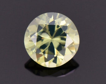 SALE! Beautiful Natural Green Sapphire Gemstone from Montana 1.02 cts., 5.8 mm., Round Shape