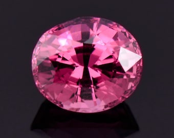 SALE! Gorgeous Hot Pink Spinel Gemstone from Tanzania, 0.94 cts., 6.0x5.2 mm., Oval Shape