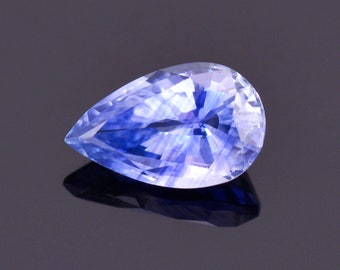 SALE! Fascinating Blue Sapphire Gemstone from Sri Lanka, 0.93 cts., 7.5x4.6 mm., Pear Shape