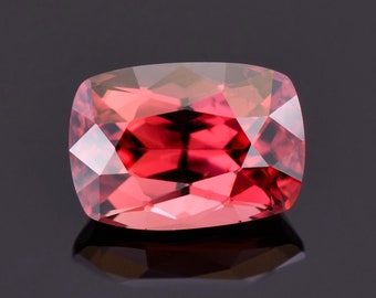 SALE! Gorgeous Rose Pink Zircon Gemstone from Tanzania, 4.34 cts., 10x7 mm., Cushion Cut