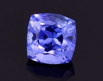 SALE! Brilliant Purple Blue Tanzanite Gemstone from Tanzania, 1.05 cts., 5 mm., Square Cushion Shape