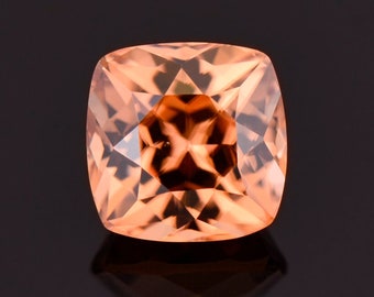 Gorgeous Peach Zircon Gemstone from Tanzania, 2.72 cts., 7 mm., Square Cushion Shape