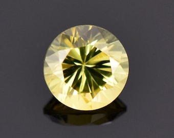 Stunning Yellow Chrysoberyl Gemstone from Sri Lanka, 1.12 cts., 6.2 mm., Round Brilliant Cut