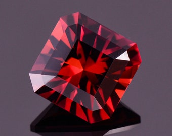 Exquisite Red Rubellite Tourmaline Gemstone from Nigeria, 5.49 cts., 10 mm., Asscher Brilliant Cut