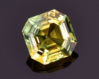 SALE! Fabulous Bicolor Sapphire Gemstone from Australia, 1.02 cts., 5.5 mm., Asscher Cut