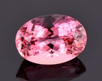 SALE! Excellent Bright Pink Tourmaline Gemstone, 6.88 cts., 14.0x9.7 mm., Oval Cut