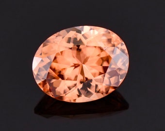 Excellent Peach Zircon Gemstone from Tanzania, 2.92 cts., 9x7 mm., Oval Shape