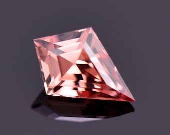Beautiful Peachy Pink Zircon Gemstone from Tanzania, 1.32 cts., 9x6 mm., Kite Shape