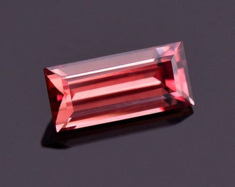 SALE! Excellent Rosy Pink Zircon Gemstone from Tanzania, 1.59 cts., 9x4 mm., Bar Shape