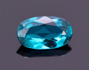 SALE! Fantastic Blue Indicolite Tourmaline Gemstone from Brazil, 0.93 cts., 8x5 mm., Oval Shape