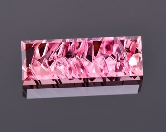 Brilliant Pink Tourmaline Gemstone from Brazil, 2.00 cts., 14x5 mm., Fantasy Cut Bar Shape