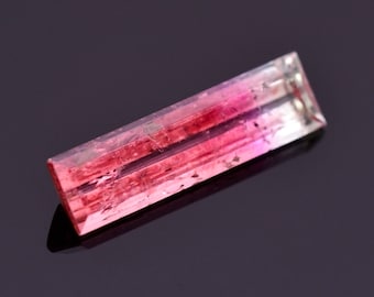 Amazing Tricolor Tourmaline Gemstone from Brazil, 3.14 cts., 18x5 mm., Bar Shape