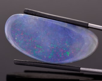 SALE! Fabulous Lightning Ridge Semi Black Opal from Australia, 32.44 cts., 41x19 mm., Freeform Cabochon