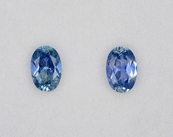 SALE! Gorgeous Blue Sapphire Gemstone Match Set from Montana 1.06 tcw.