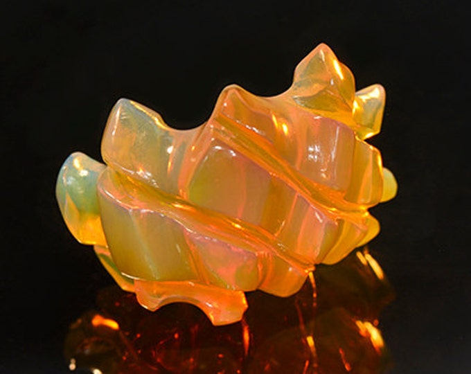 Top Notch Hand Carved Orange Opal from Ethiopia 11.28 cts