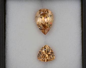 Fantastic Bright Peach Bellini Zircon Gemstone Set from Tanzania 4.87 tcw.