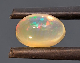 Fantastic Fire Opal Cabochon with Multi Color Flash from Mexico 2.46 cts.