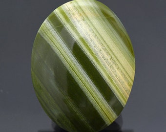 Fine Green Banded Ricolite Cabochon from New Mexico 55.97 cts.