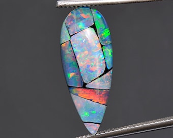 SALE! Fantastic Mosaic Opal Triplet Cabochon from Australia 5.09 cts.