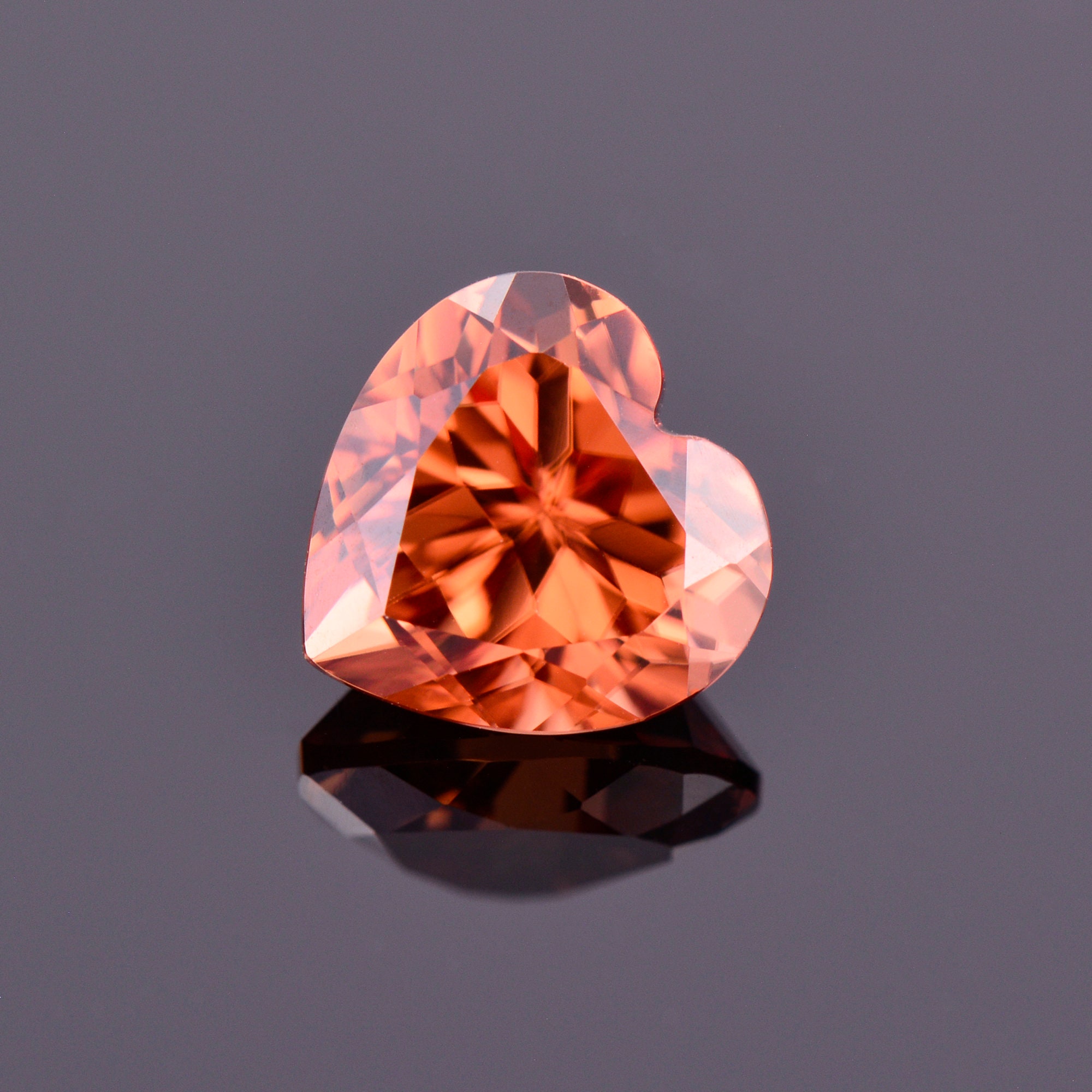 Brilliant Orange Zircon Gemstone from Tanzania, 2.48 cts., 7.5 mm