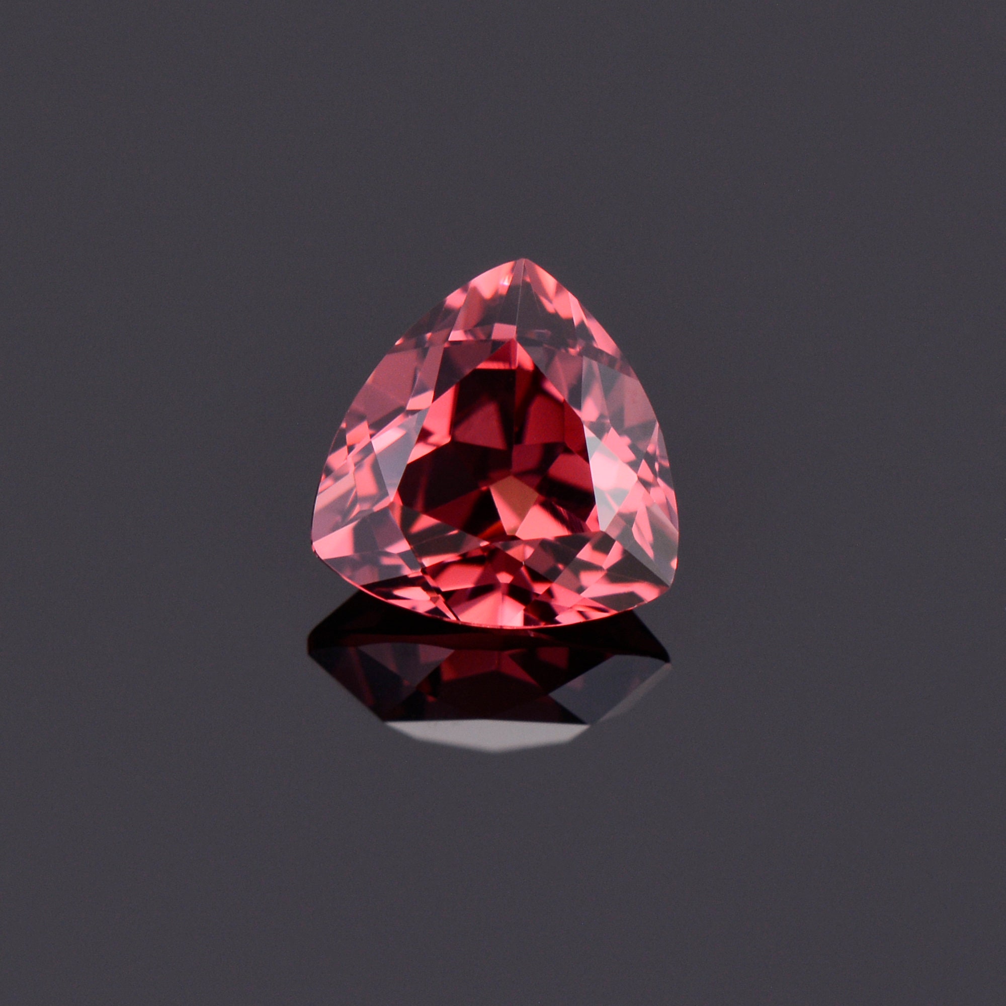Beautiful Pink Red Spinel Gemstone from Tanzania, 1.31 cts., 7 mm., Trillion Shape