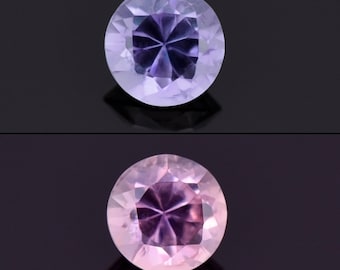 Excellent Color Change Sapphire Gemstone, 0.82 cts., 5.5 mm., Round Brilliant Shape Cut