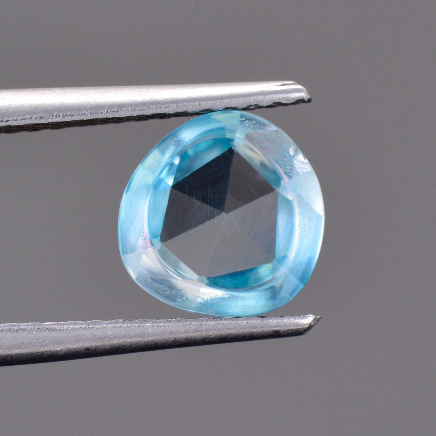 Brilliant Light Blue Zircon Gemstone from Cambodia, 1.92 cts., 7.5 x 7.