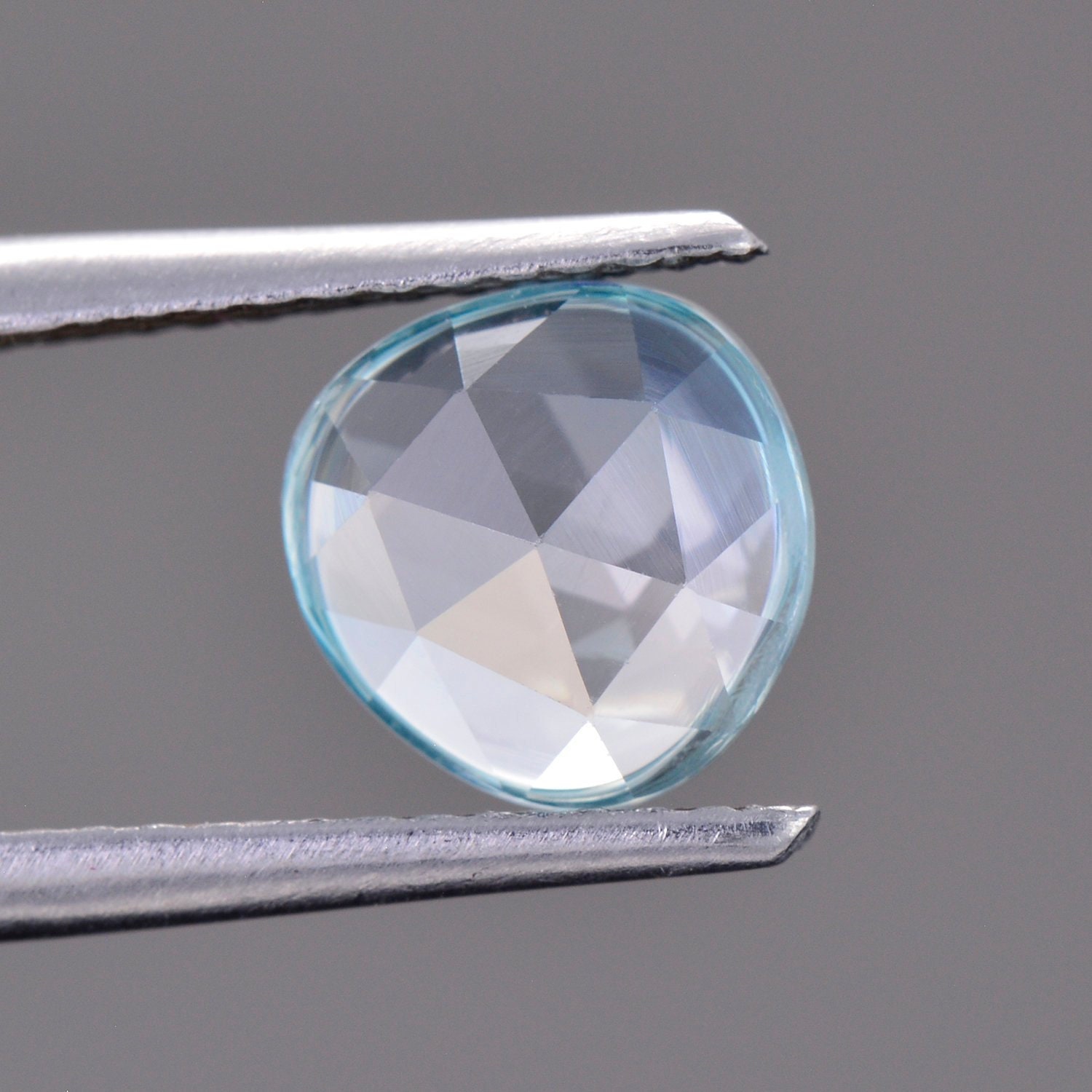 Brilliant Light Blue Zircon Gemstone from Cambodia, 1.92 cts., 7.5 x 7.